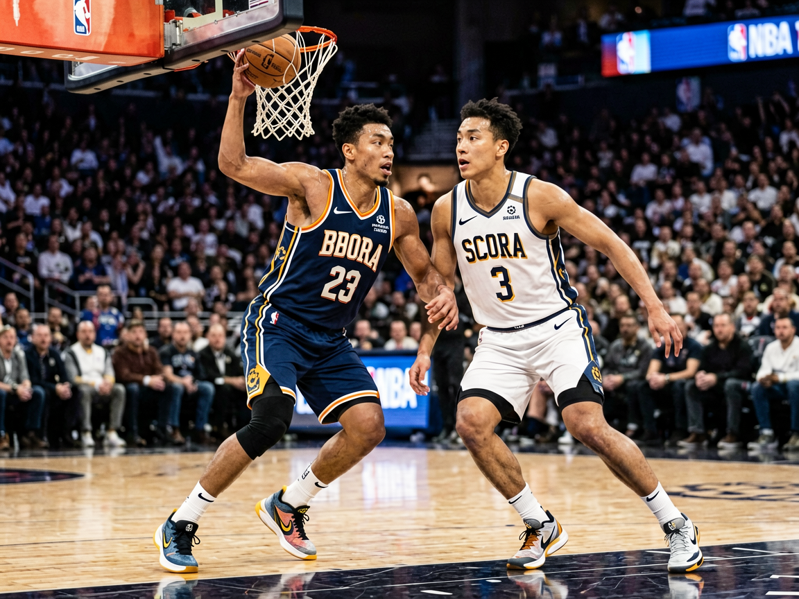 NBA季后赛激烈对抗场景